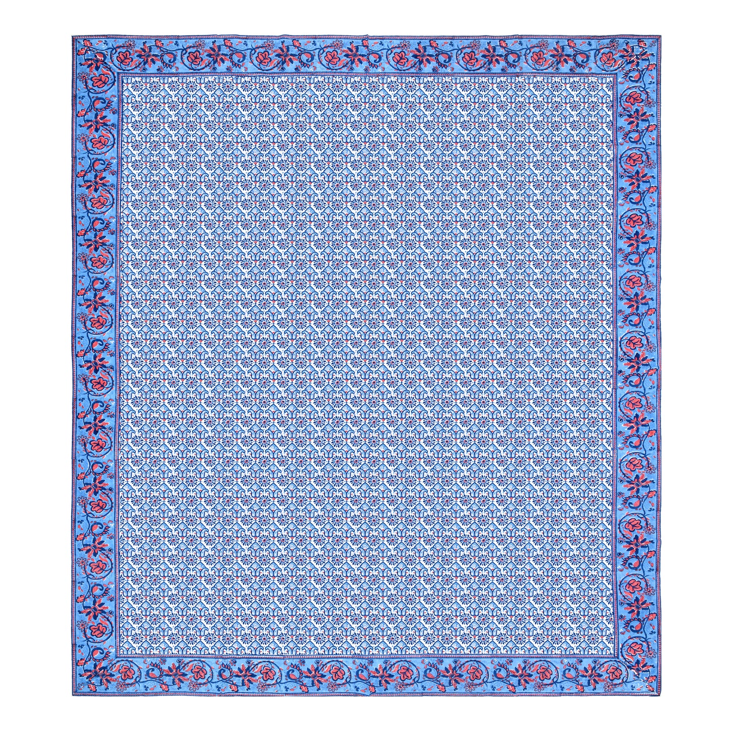 Bed Sheet -  Blue Medallion