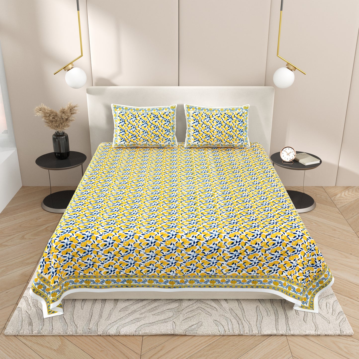Bed Sheet -  Lemon Leaf Burst