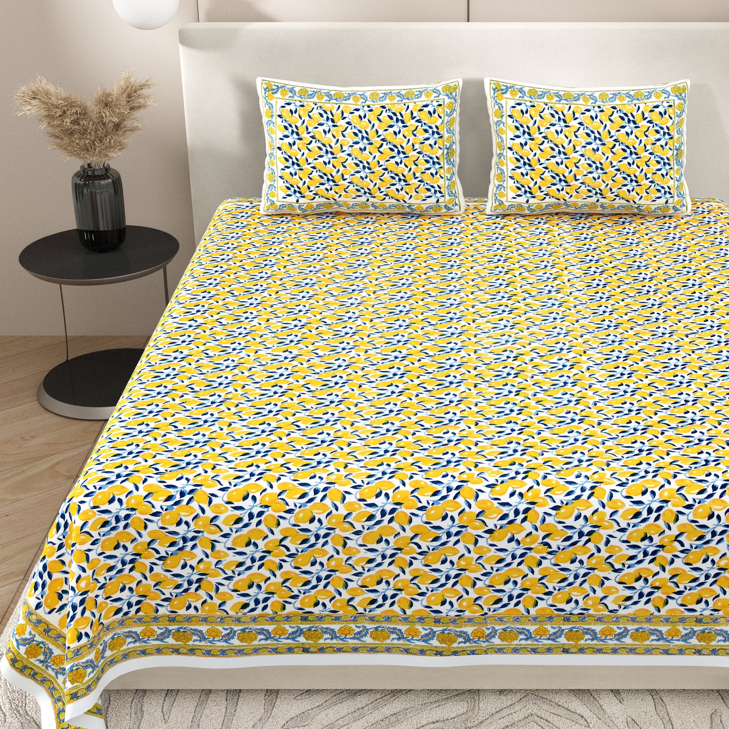 Bed Sheet -  Lemon Leaf Burst