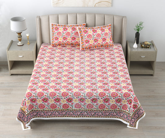 Bed Sheet - Pink Blossom
