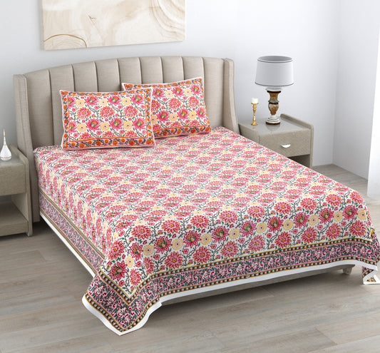 Bed Sheet - Pink Blossom