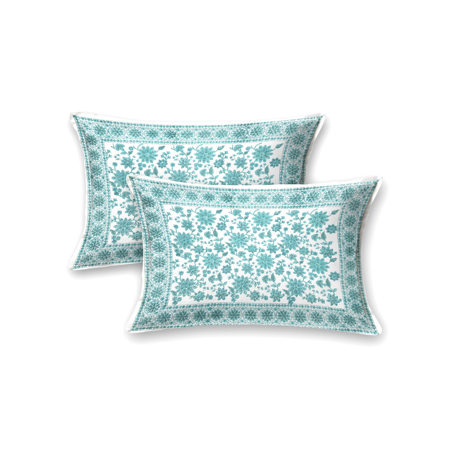 Bed Sheet -  Aqua Floral