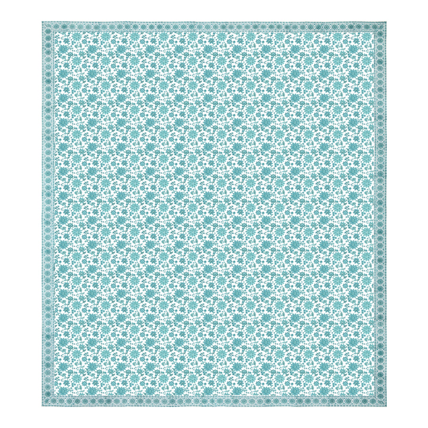 Bed Sheet -  Aqua Floral