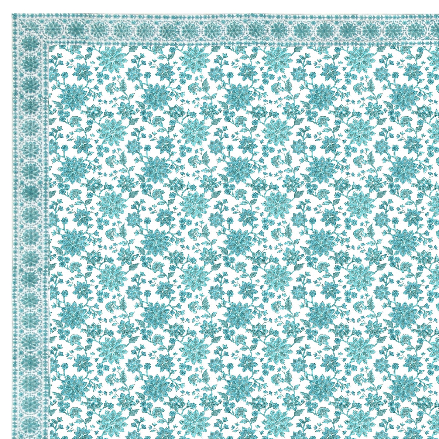 Bed Sheet -  Aqua Floral