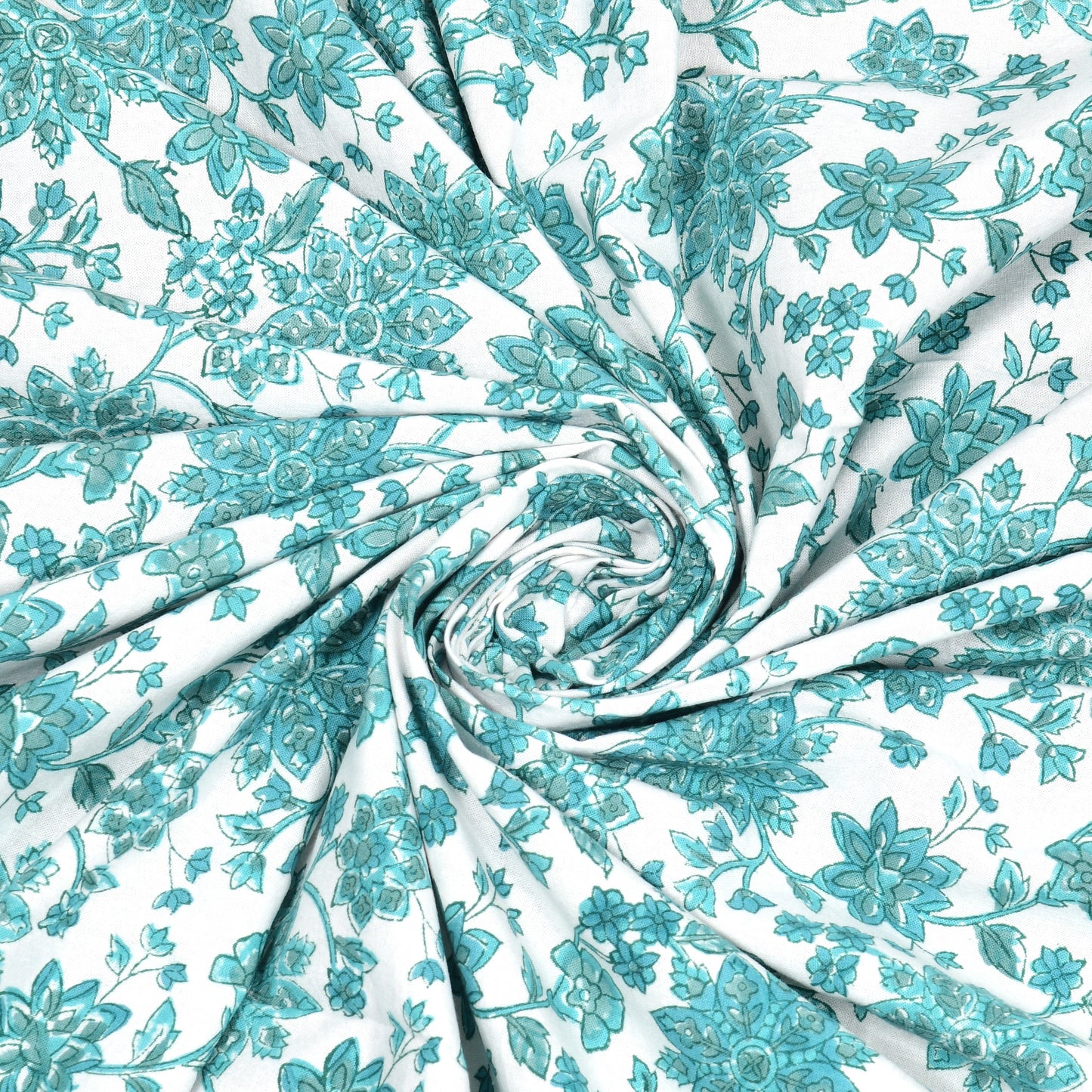 Bed Sheet -  Aqua Floral