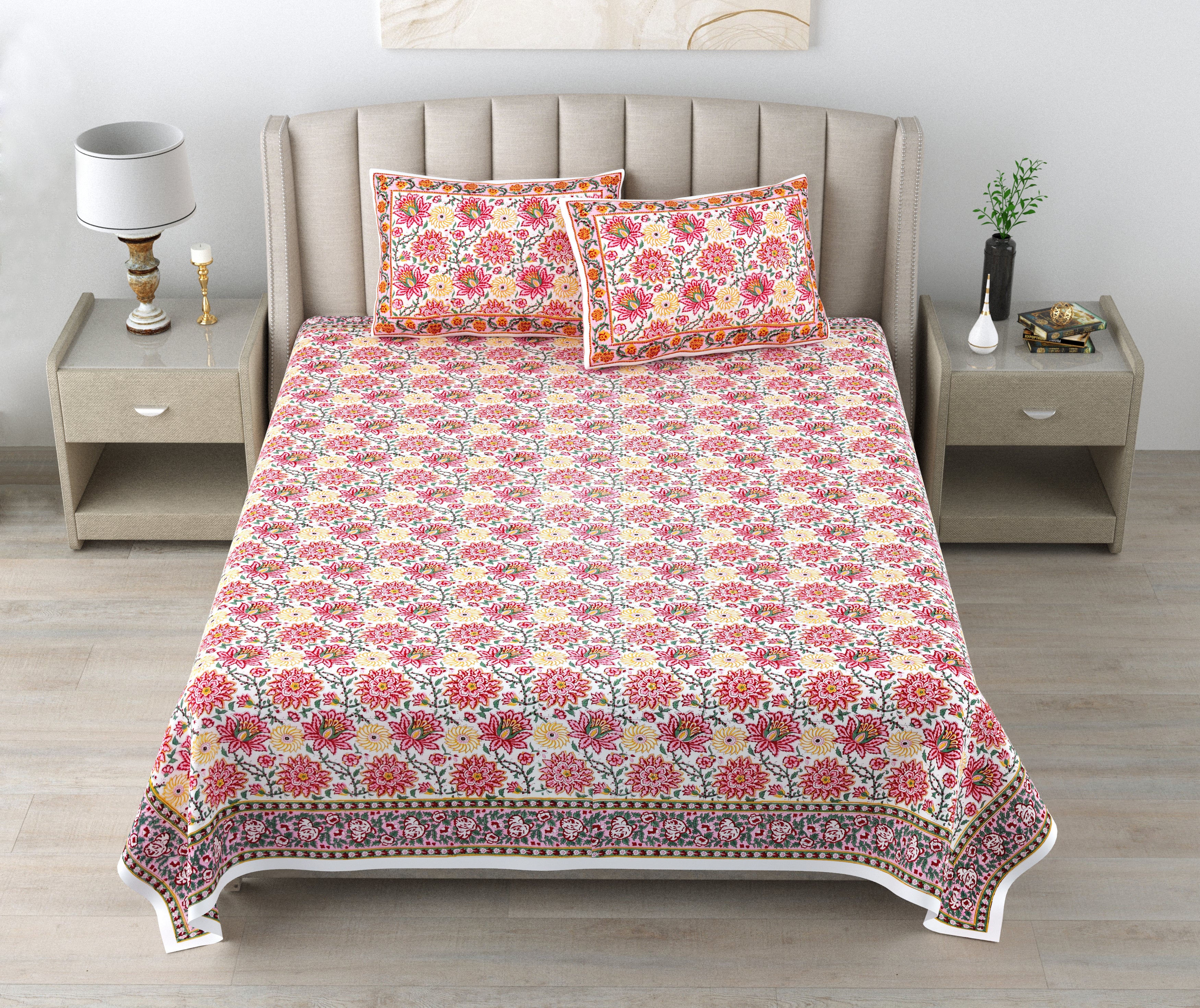 Bed Sheet - Pink Blossom